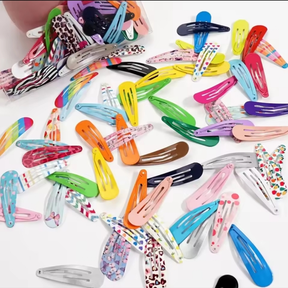 50 Random Colors Hair Clip Set - Picture 2 of 2